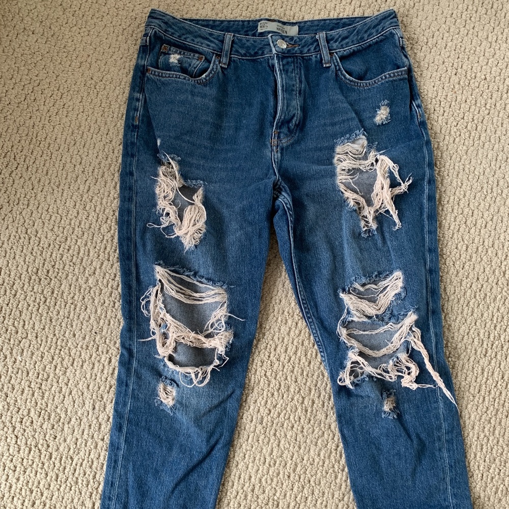 TOPSHOP Distressed Boyfriend Jeans
